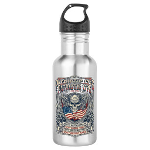 Patriotischer 1776 Geländewagen-Totenkopf-Monstert Edelstahlflasche