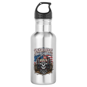 Patriotischer 1776 Geländewagen-Totenkopf-Monstert Edelstahlflasche