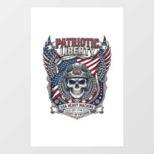 Patriotischer 1776 Geländewagen-Totenkopf-Monstert Fensteraufkleber