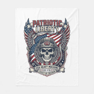 Patriotischer 1776 Geländewagen-Totenkopf-Monstert Fleecedecke