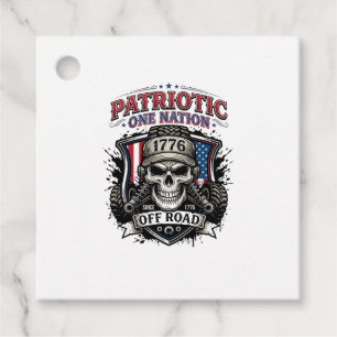 Patriotischer 1776 Geländewagen-Totenkopf-Monstert Geschenkanhänger