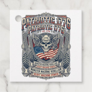 Patriotischer 1776 Geländewagen-Totenkopf-Monstert Geschenkanhänger