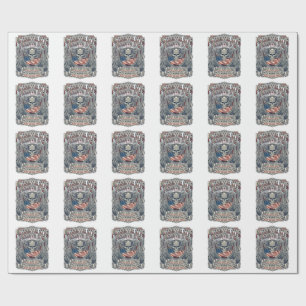 Patriotischer 1776 Geländewagen-Totenkopf-Monstert Geschenkpapier