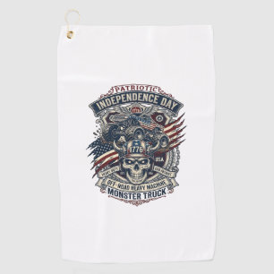 Patriotischer 1776 Geländewagen-Totenkopf-Monstert Golfhandtuch