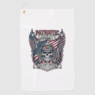 Patriotischer 1776 Geländewagen-Totenkopf-Monstert Golfhandtuch