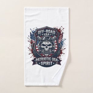 Patriotischer 1776 Geländewagen-Totenkopf-Monstert Handtuch
