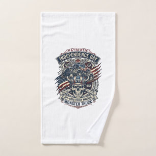Patriotischer 1776 Geländewagen-Totenkopf-Monstert Handtuch