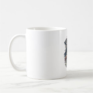 Patriotischer 1776 Geländewagen-Totenkopf-Monstert Kaffeetasse