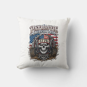 Patriotischer 1776 Geländewagen-Totenkopf-Monstert Kissen