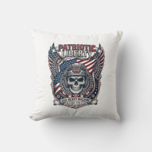Patriotischer 1776 Geländewagen-Totenkopf-Monstert Kissen
