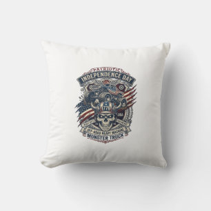 Patriotischer 1776 Geländewagen-Totenkopf-Monstert Kissen
