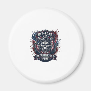 Patriotischer 1776 Geländewagen-Totenkopf-Monstert Magnet