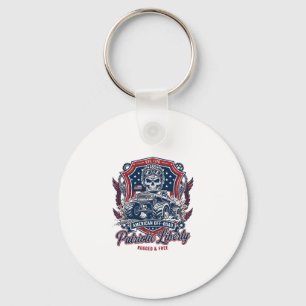 Patriotischer 1776 Geländewagen-Totenkopf-Monstert Schlüsselanhänger