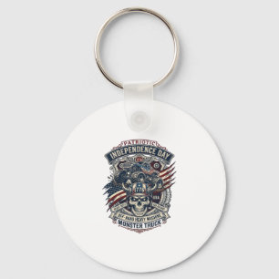 Patriotischer 1776 Geländewagen-Totenkopf-Monstert Schlüsselanhänger