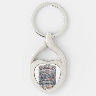 Patriotischer 1776 Geländewagen-Totenkopf-Monstert Schlüsselanhänger