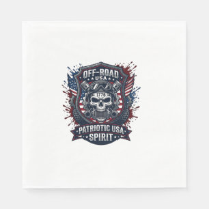 Patriotischer 1776 Geländewagen-Totenkopf-Monstert Serviette