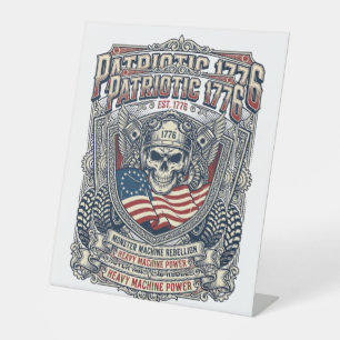 Patriotischer 1776 Geländewagen-Totenkopf-Monstert Sockelschild