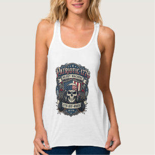 Patriotischer 1776 Geländewagen-Totenkopf-Monstert Tank Top