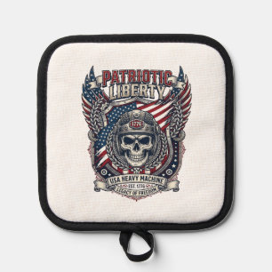 Patriotischer 1776 Geländewagen-Totenkopf-Monstert Topflappen