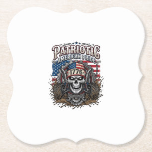 Patriotischer 1776 Geländewagen-Totenkopf-Monstert Untersetzer