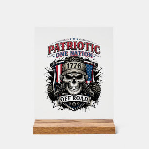Patriotischer 1776 Off Road Schädel Monster Truck Acrylschild