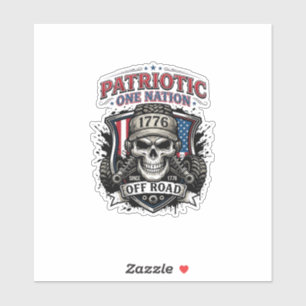 Patriotischer 1776 Off Road Schädel Monster Truck Aufkleber