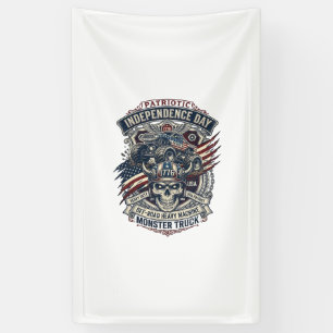 Patriotischer 1776 Off Road Schädel Monster Truck Banner