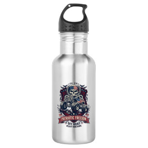 Patriotischer 1776 Off Road Schädel Monster Truck Edelstahlflasche
