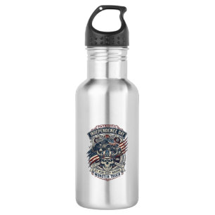 Patriotischer 1776 Off Road Schädel Monster Truck Edelstahlflasche