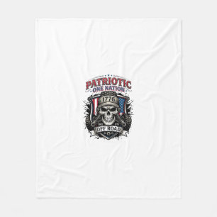 Patriotischer 1776 Off Road Schädel Monster Truck Fleecedecke