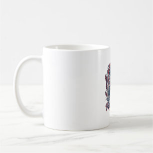 Patriotischer 1776 Off Road Schädel Monster Truck Kaffeetasse