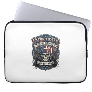 Patriotischer 1776 Off Road Schädel Monster Truck Laptopschutzhülle