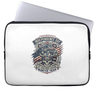 Patriotischer 1776 Off Road Schädel Monster Truck Laptopschutzhülle