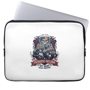 Patriotischer 1776 Off Road Schädel Monster Truck Laptopschutzhülle