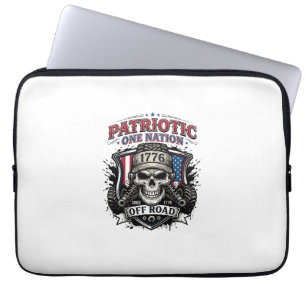 Patriotischer 1776 Off Road Schädel Monster Truck Laptopschutzhülle
