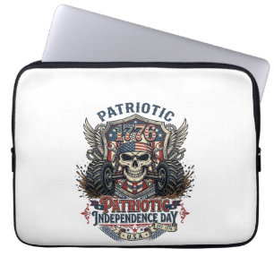 Patriotischer 1776 Off Road Schädel Monster Truck  Laptopschutzhülle