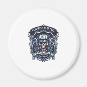 Patriotischer 1776 Off Road Schädel Monster Truck  Magnet