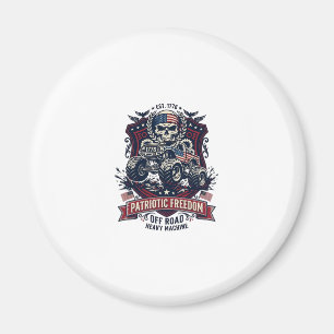 Patriotischer 1776 Off Road Schädel Monster Truck Magnet
