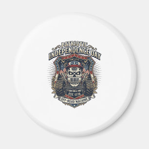 Patriotischer 1776 Off Road Schädel Monster Truck Magnet