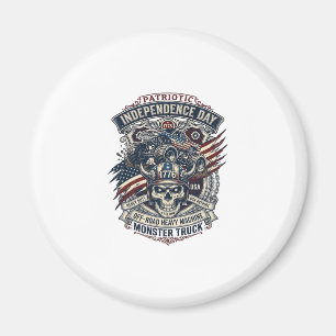 Patriotischer 1776 Off Road Schädel Monster Truck Magnet