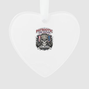 Patriotischer 1776 Off Road Schädel Monster Truck Ornament