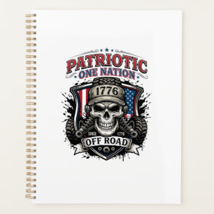 Patriotischer 1776 Off Road Schädel Monster Truck Planer