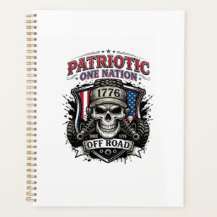 Patriotischer 1776 Off Road Schädel Monster Truck Planer