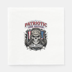Patriotischer 1776 Off Road Schädel Monster Truck  Serviette