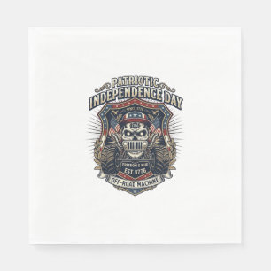 Patriotischer 1776 Off Road Schädel Monster Truck  Serviette