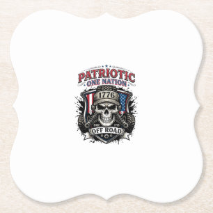 Patriotischer 1776 Off Road Schädel Monster Truck Untersetzer