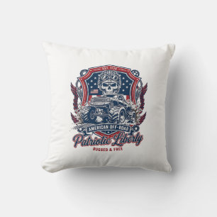 Patriotischer 1776 Off Road Totenkopf Monster Truc Kissen