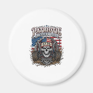 Patriotischer 1776 Off Road Totenkopf Monstertruck Magnet