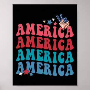 Patriotischer 4. Amerikanische Unabhängigkeitstag  Poster
