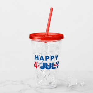 Patriotischer 4. Juli Acryl-Tumbler Acryltrinkbecher